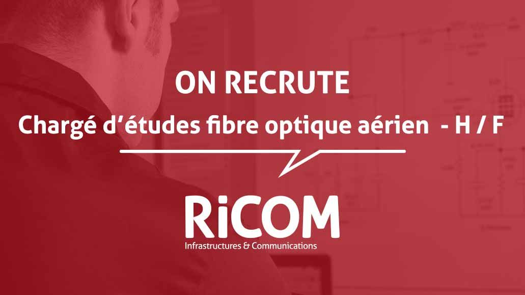 Offre d’emploi Chargé d'études fibre optique aérien